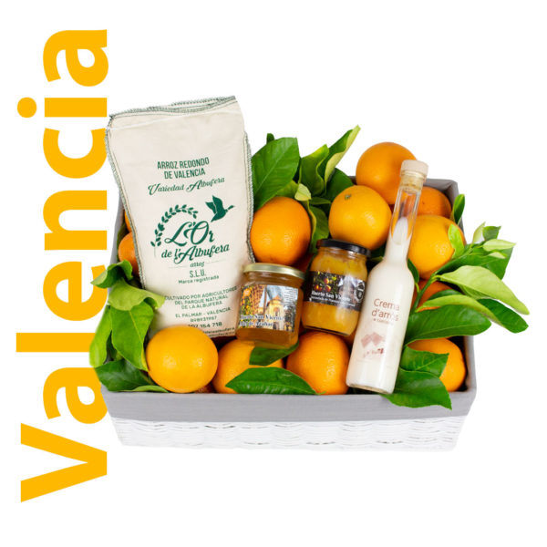 Cesta Valencia naranjas y productos gourmet de valencia
