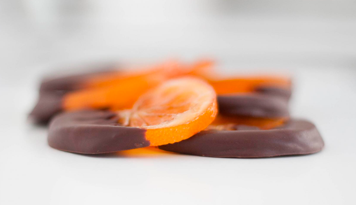 Postre con Naranja y chocolate